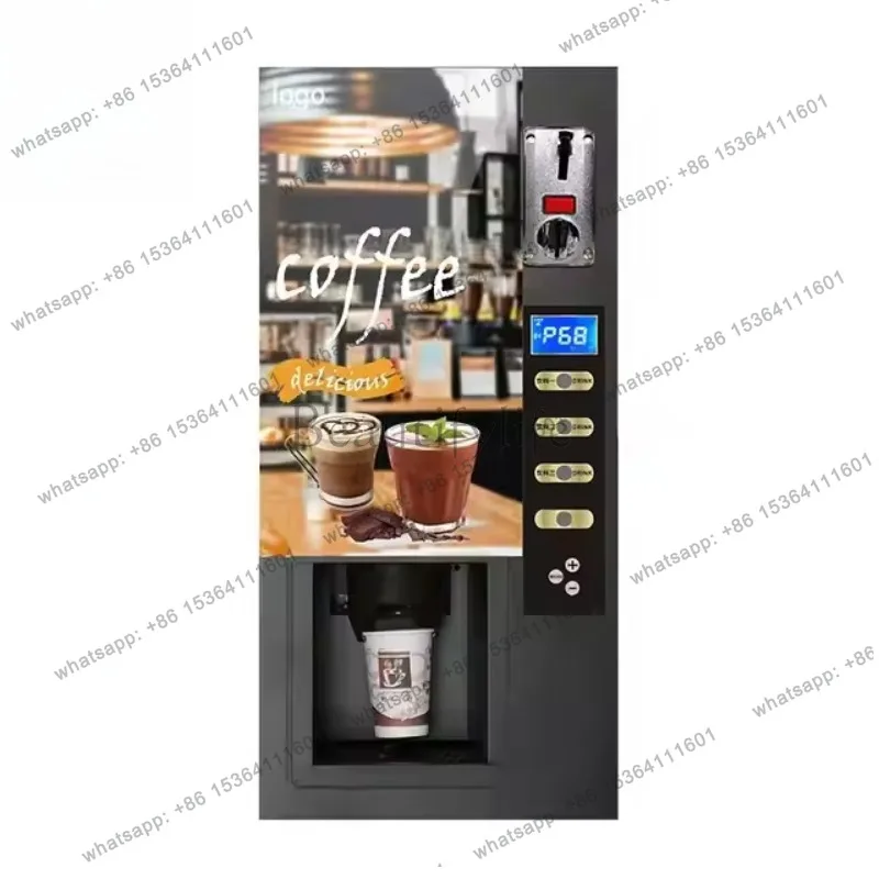 Customized Coin Operate Hot Drinks Coffee Vending Machine Coco Milk Vending Machine Big Cups Vending Machine