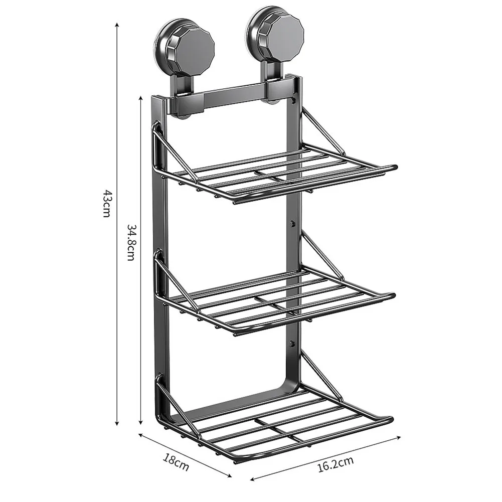 Vegetable Rack Kitchen Storage Rack Wall-mounted No Drilling Supports Heavy Load Efficient Kitchen Organization
