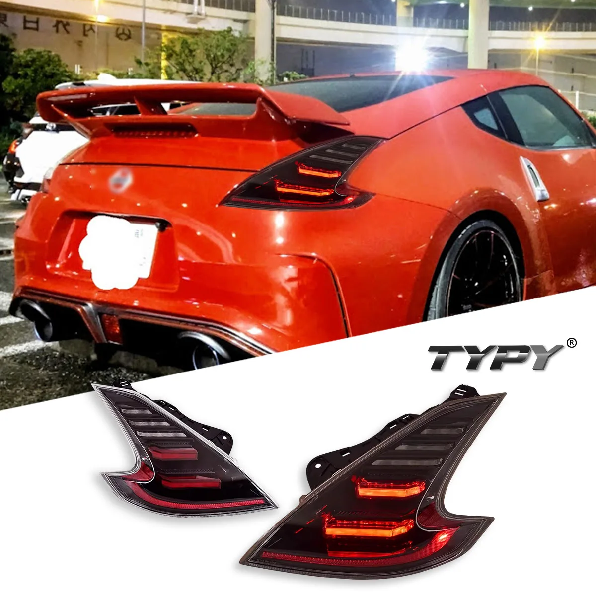 

TYPY автомобиль для Nissan 370Z задний фонарь 2009-2020 обновление модифицированный для нового DRL динамический указатель поворота светодиодный задний фонарь автоаксессуары