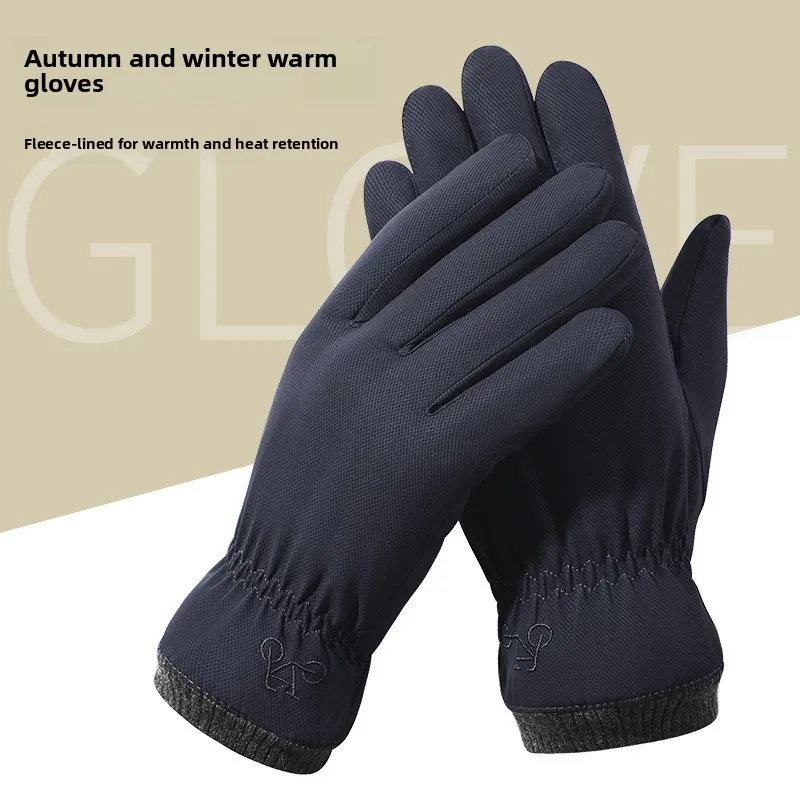 Winter Warm Gloves Men Fleece Touch Screen Waterproof Windproof Outdoor Riding Mountaineering Skiing Cold Proof Thermal Cycling