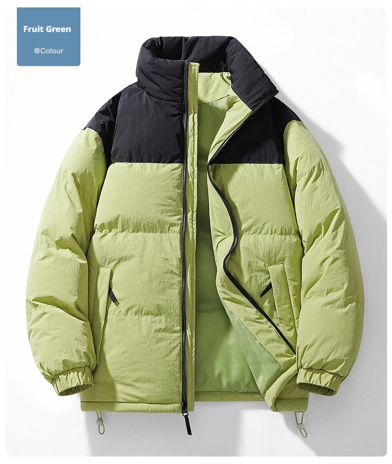 2024 Men's Winter Jacket Women's Cotton Jacket Large Couple Style Sports Trend Thickened Warm Bread Robe Parkas Padding