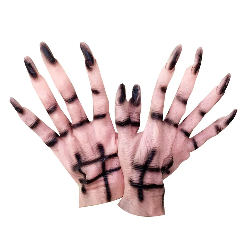 Halloween Festival Party a Pair Gloves Ghost Gloves Holiday Props Horror for Women Witch