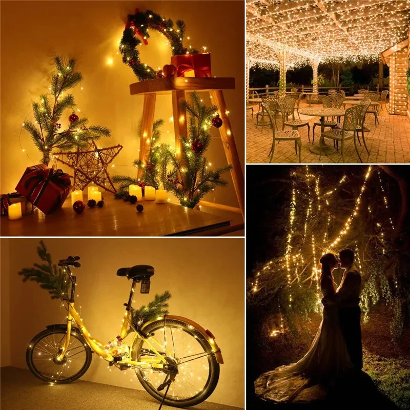 Solar Lamp String Lights 100/200/300/400 LEDs Fairy Holiday LED Outdoor Christmas Party Garland Solar Garden Waterproof Decor