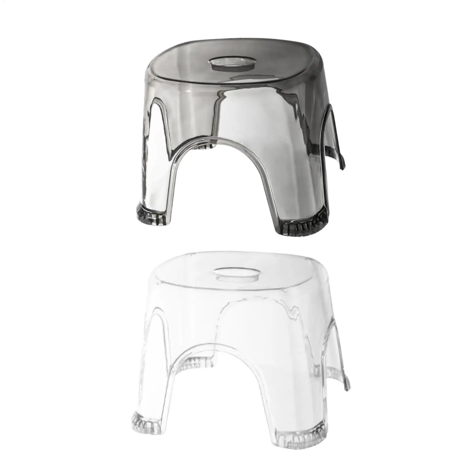 Clear Bathroom Step Stool Non-slip and Waterproof Transparent Stool Clear Stool for Bathroom Bedside Small Shower Spaces Corner