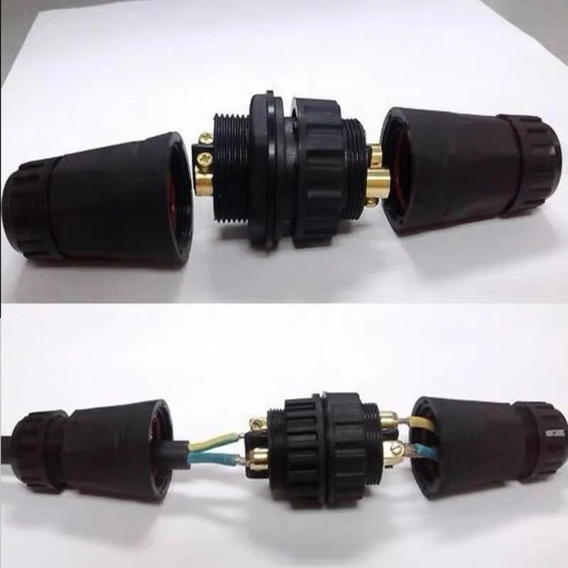 M22 waterproof connector aviation plug screw crimping 2-core 3-core 4-core male female butt joint cable high power 25A