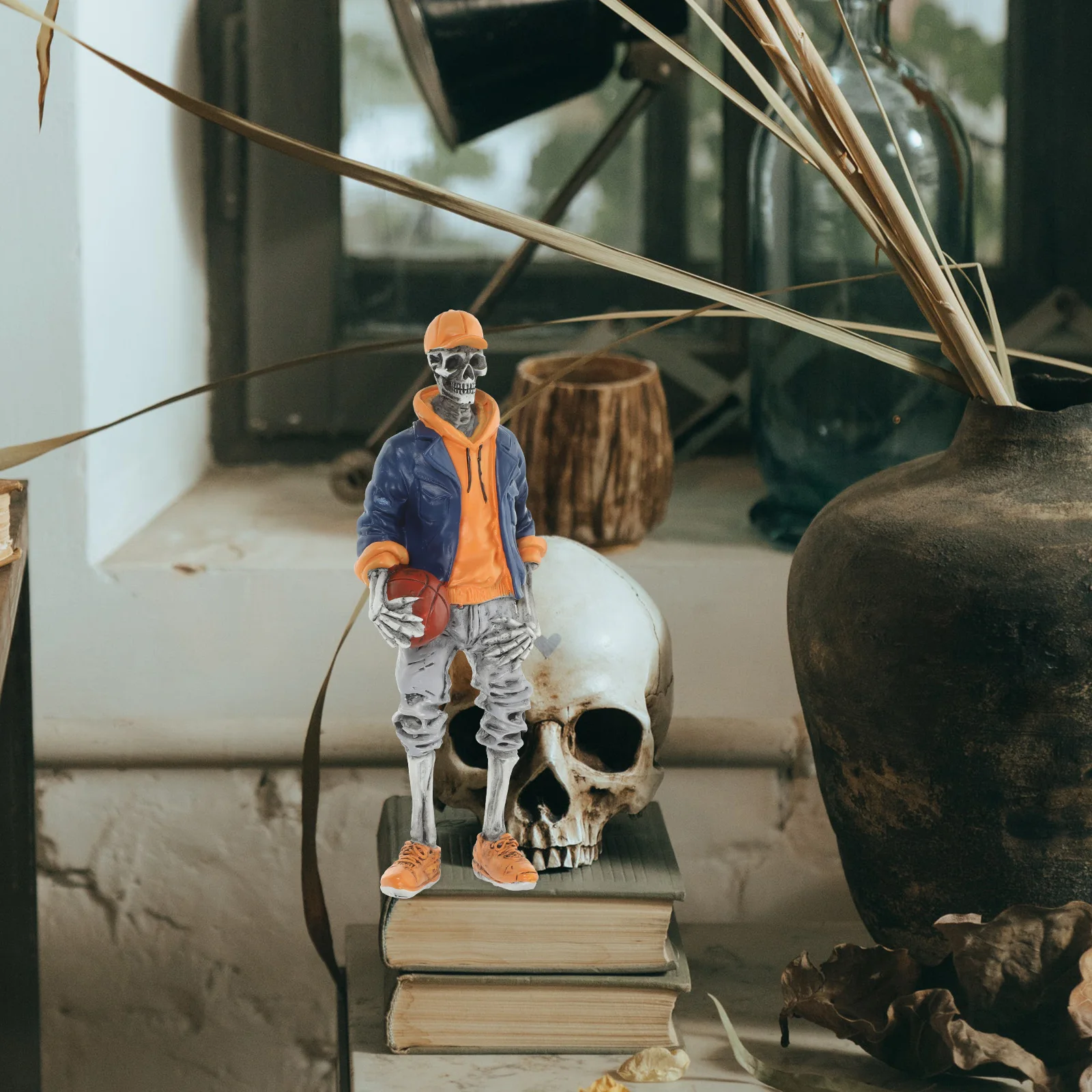 Standbeeld Ornamenten Halloween Ambachtelijke Skeletten Beeldje Versieren Hars Bureaus Desktop