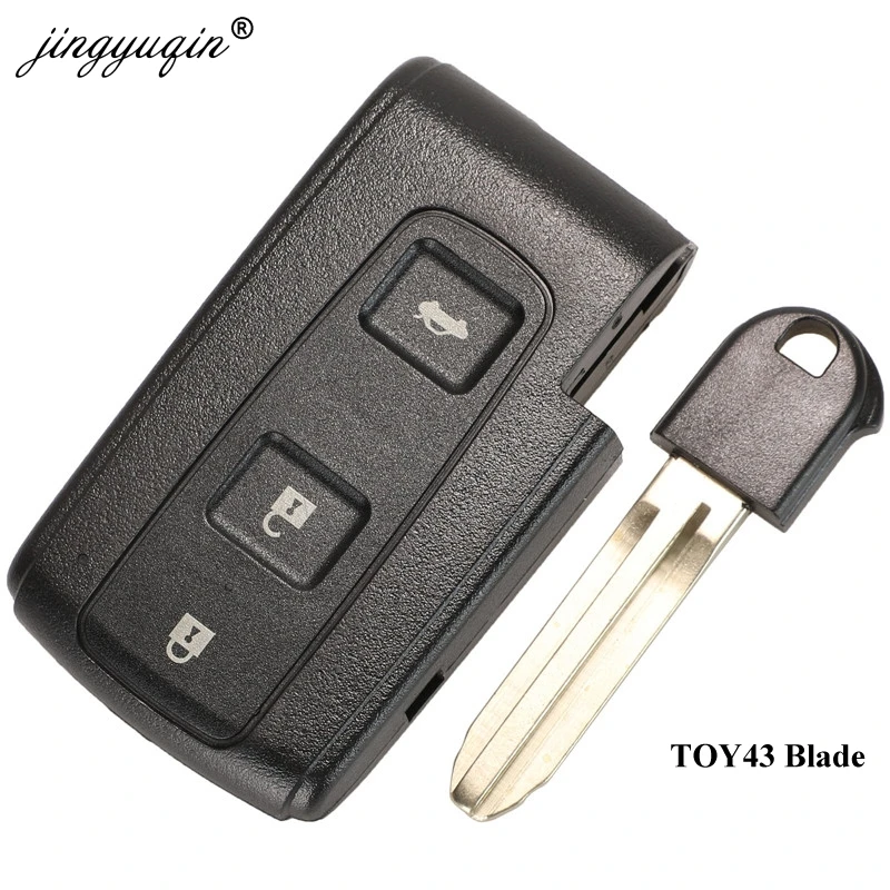 Jingyuqin 2/3 pulsanti Remote Car Key Shell Case per Toyota Prius Corolla Verso Toy43 TOY40 Blade Keyless Housing sostituzione