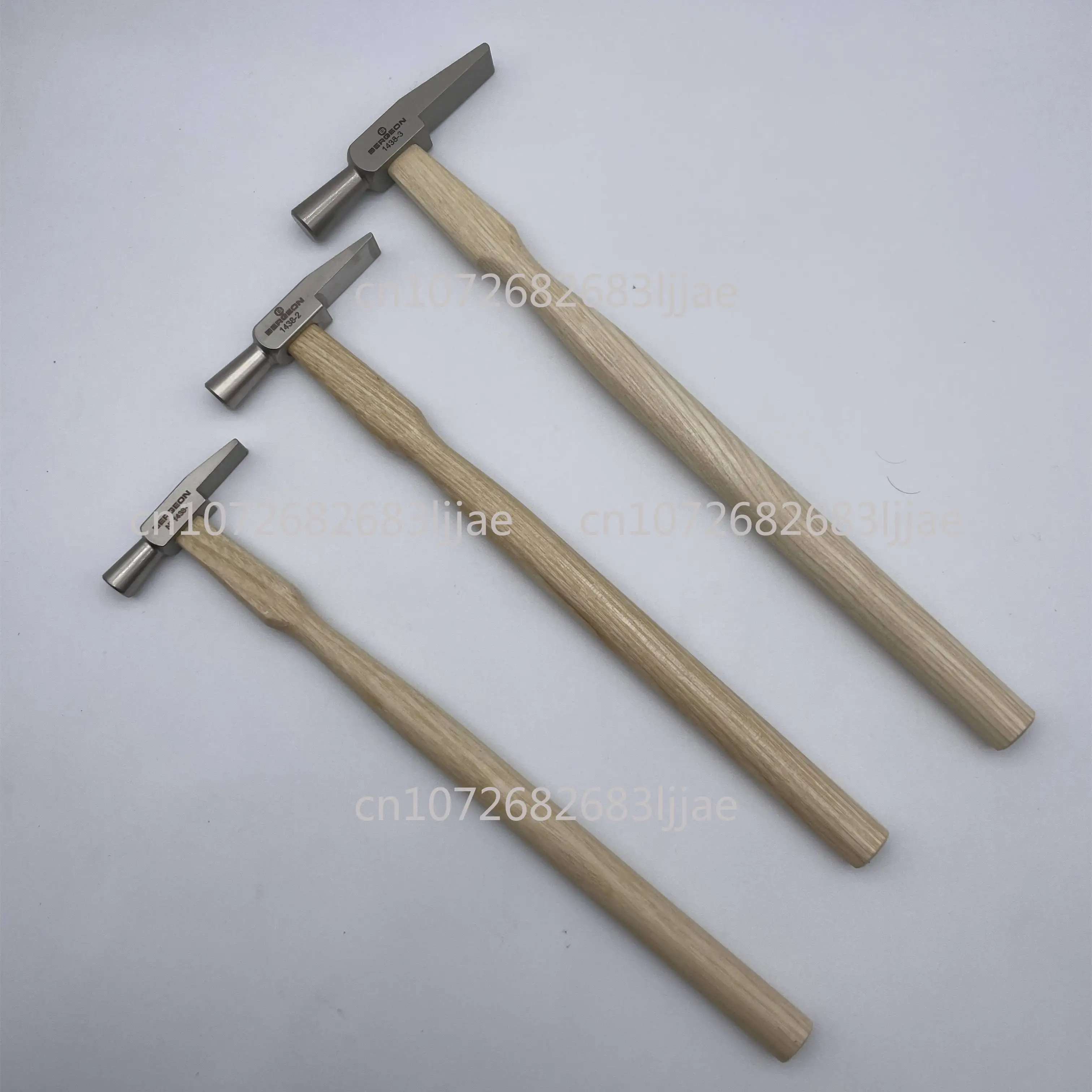 سويسرا المستوردة 1438-1 2 3 مقبض خشبي مطرقة فولاذية، مطرقة، أداة إصلاح الساعة، مطرقة الساعة
