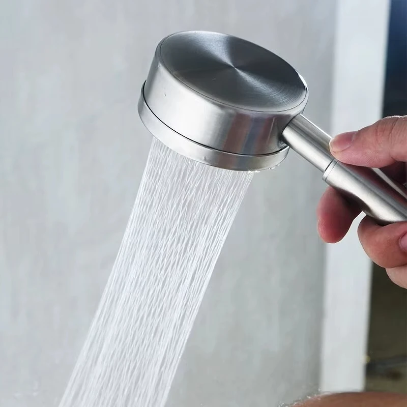 Stainless Steel Bathroom Handheld Shower Head High Pressure Water Saving Sprayer Nozzle Supercharged Rainfall Modes