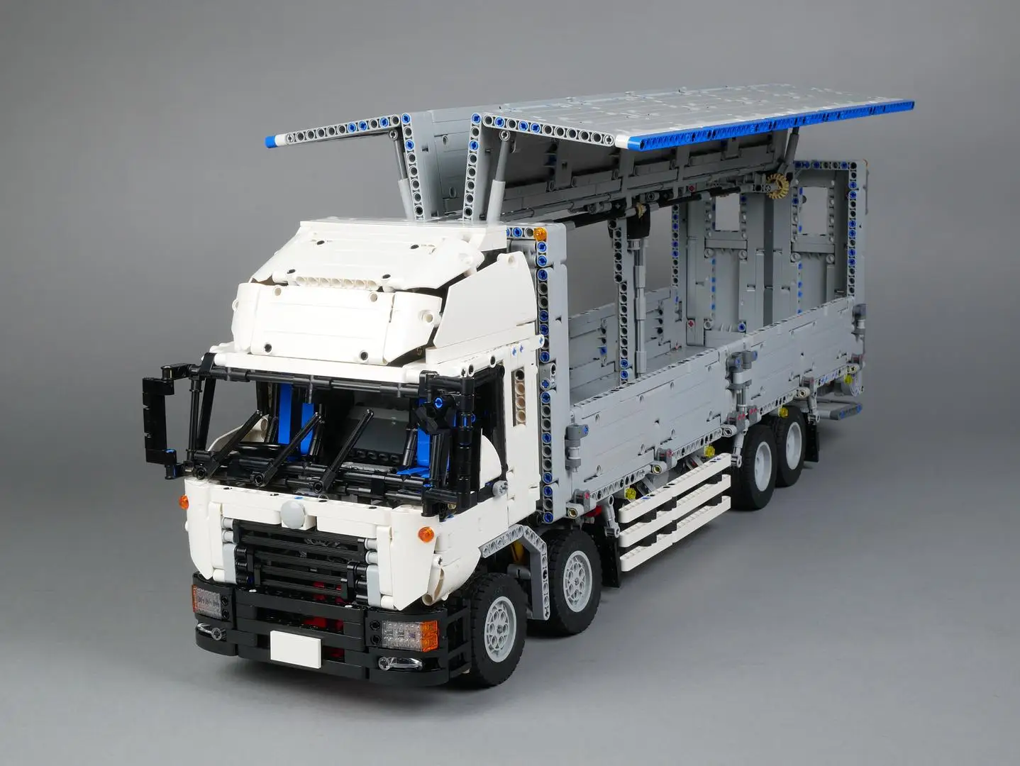 MOC- โมเดลรถบรรทุก, สถาปัตยกรรมรถยนต์คลาสสิก, เทคโนโลยีชิ้นส่วน 4128,บล็อกโครงสร้างปีก, ของเล่นเด็กผู้ชาย, ของขวัญคริสต์มาส