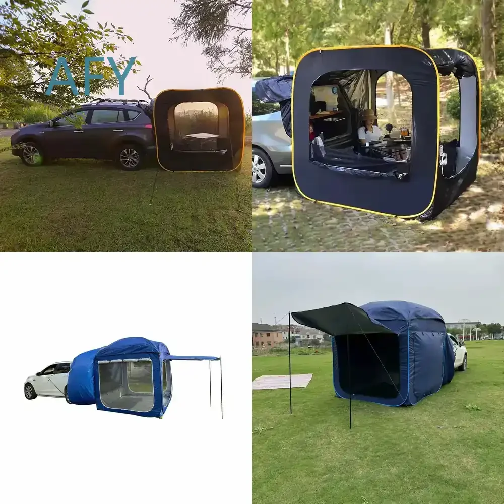 Outdoor Camping Rear Tent for SUV Car Expansion Portable Car Back Tent for Vehicle Rear Door Free Standing Tent for Off Road