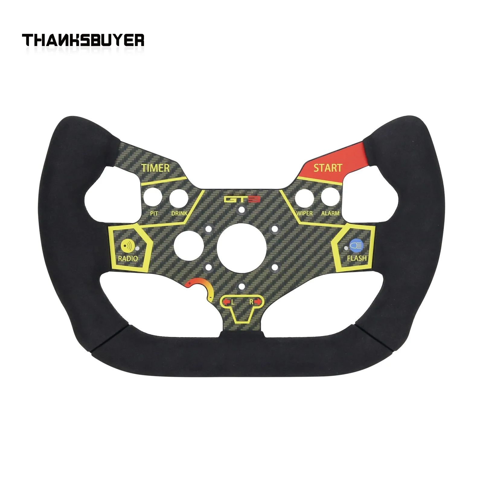 

PC Racing Wheel SIM Racing Steering Wheel Suede Handle for Thrustmaster T300 Huracan GT3