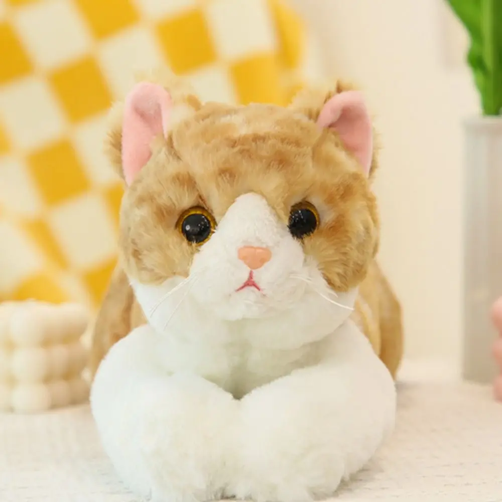 50cm Size Imitation Lying Cat Hairy Texture Realistic Design Realistic Cat Soft Material Cute Simulation Cute Lying Cat Gift