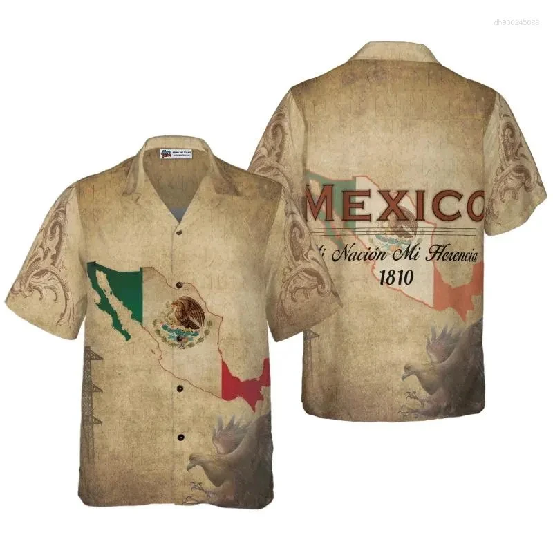 

2025 New Mexico Flag 3d Print Casual Outdoor Shirts Men Fashion Streetwear Hawaiian Beach Casual Lapel Loose Short Sleeve Shirt
