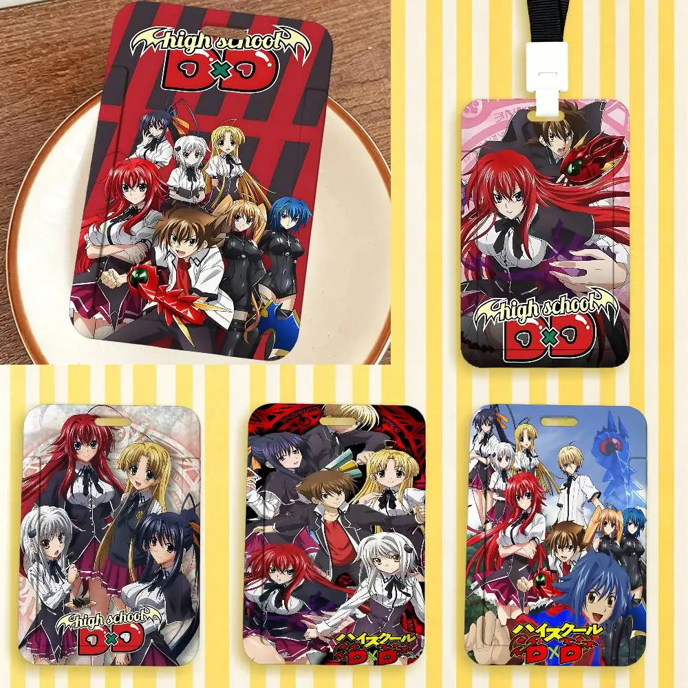 

Anime High School DxD ID Card Sleeve Durable Work Card Holder With Neck Strap Business ID Cover For Employees