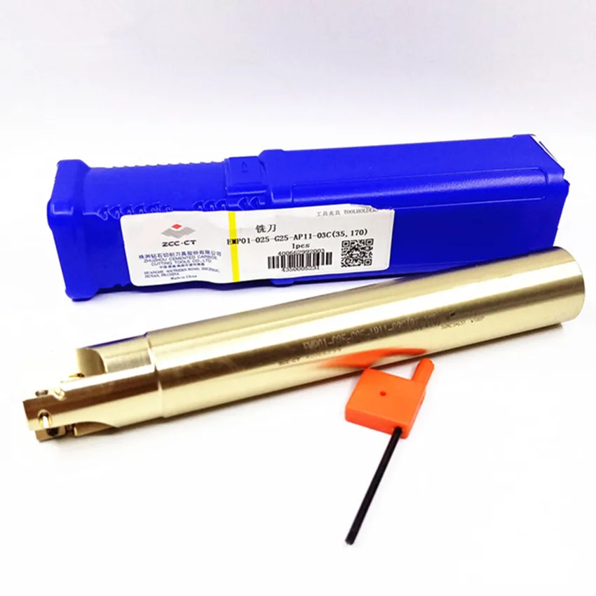 EMP01-025-G25-AP11-03(150)/EMP01-025-G25-AP11-03C(35,115)/(35,170)/(35,220) EMP01 ZCC.CT 90° Square shoulder milling cutter rod 1PCS/BOX