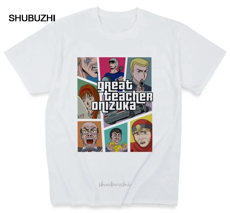 New Arrival Men Great Teacher Onizuka Gto T Shirt Custom Cotton Homme Tee Shirts Fashion T-shirt Men Cotton Brand Teeshirt