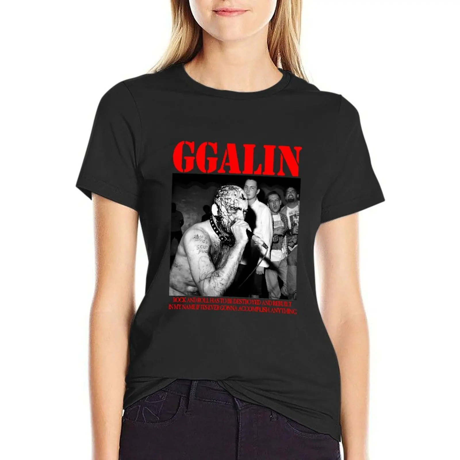 GG Allin T-Shirt tops shirts graphic tees funny t shirts for Women