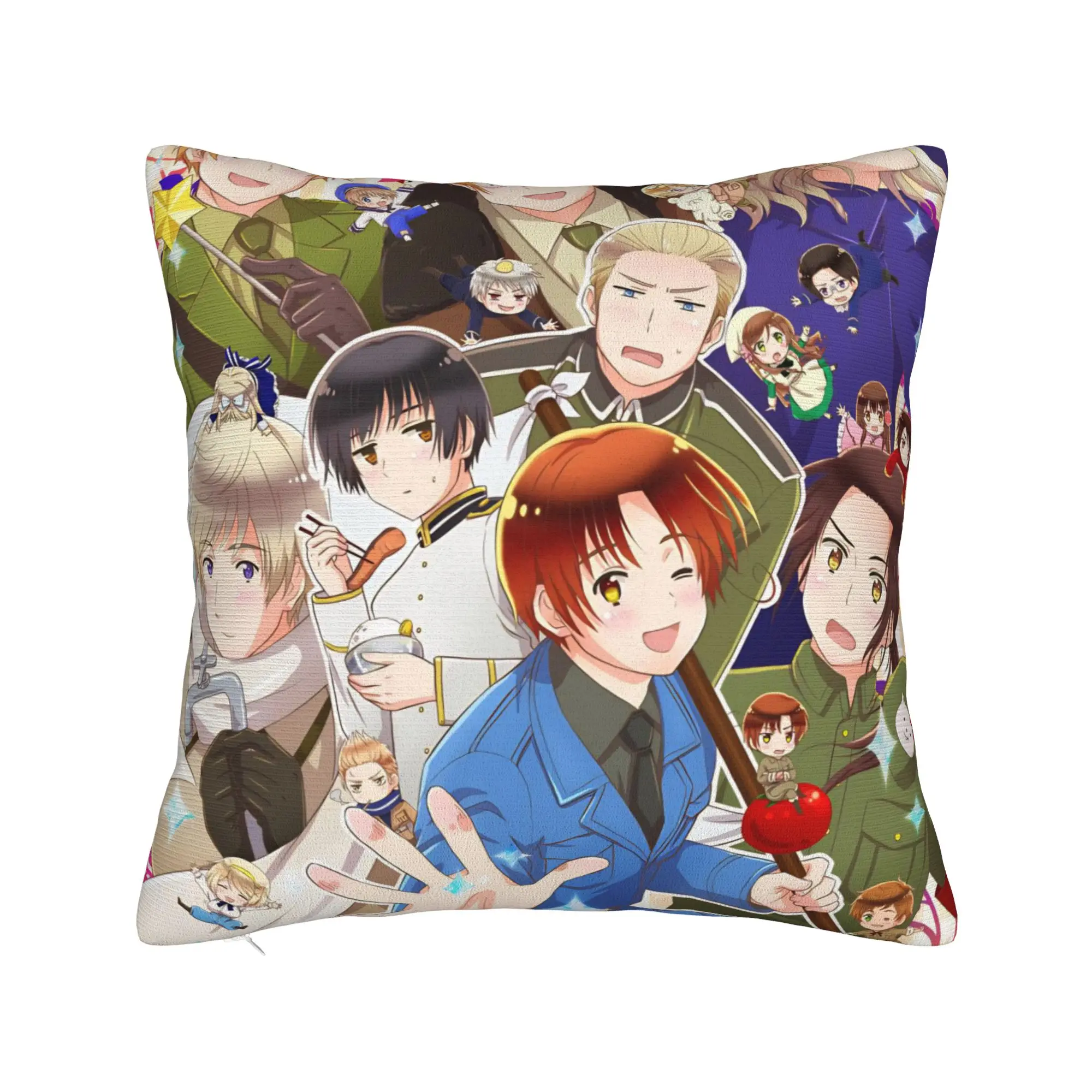 Decorative Pillowcase Hetalias Axis Powers Merch Car  Pillow Case Cover Zippered Multiple Sizes