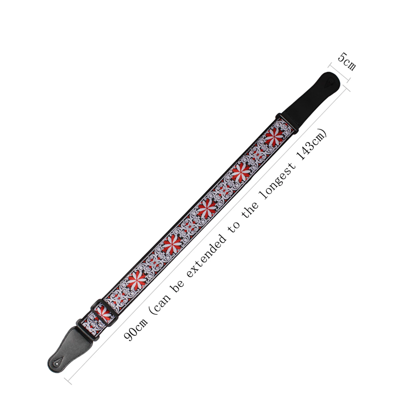 GS-02 حزام الغيتار قابل للتعديل التطريز الغيتار الأشرطة للقيثارات الكهربائية الصوتية باس الملحقات اضافية طويلة حزام الغيتار #6