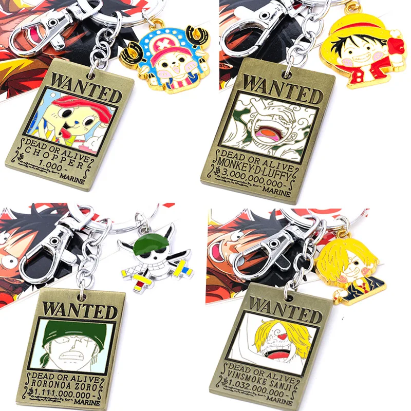 أنيمي قطعة واحدة سلاسل المفاتيح لوفي زورو نامي سانجي نيكو روبن الشكل المعادن Keyrings المعلقات اكسسوارات حلية هدايا الأطفال #1