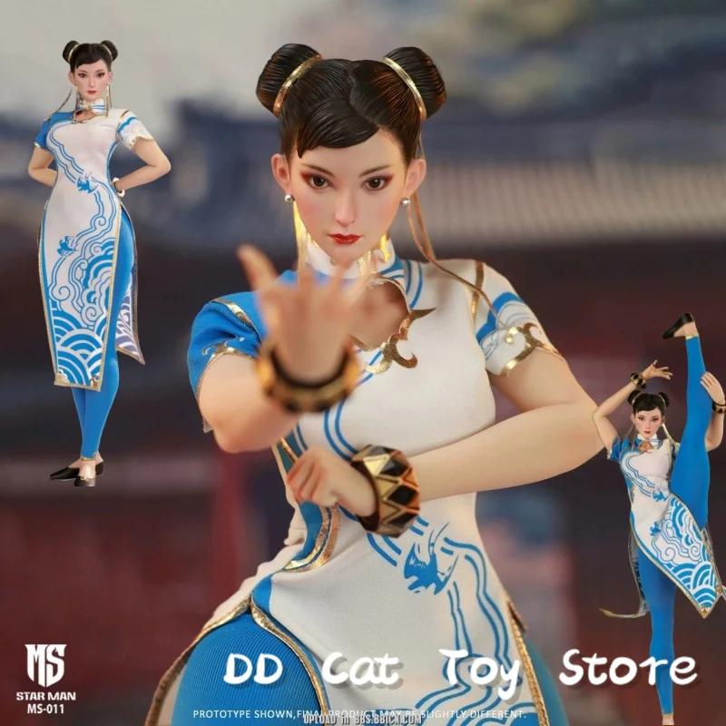 

Original STAR MAN MS-011 Chun Li Street Fighter Fighting Girl Classic Cheongsam Edition 1/6 Female Soldier 12‘’ Action Figure