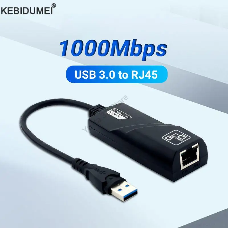 100/1000Mbps USB 3.0 Wired Network Adapter Type C To Rj45 Lan Ethernet Adapter RTL8153 Network Card for Macbook Windows Laptop