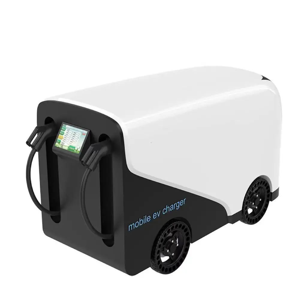 Portable Mobile Charging Station with Wheels Convenient Car Charger Accessory