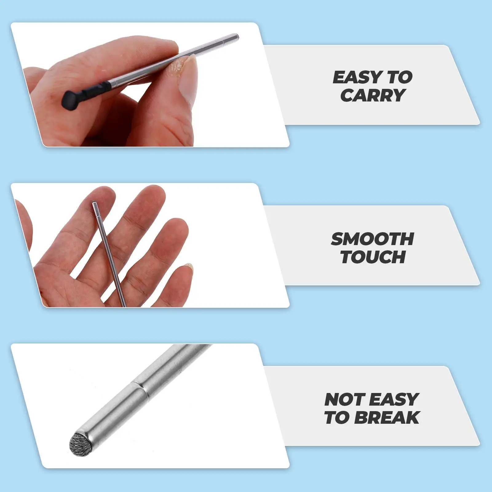 2 Pcs Touch Screen Stylus Precise Stylish Painting Pens Smart Phone Capacitive Tablet Plastic Editing