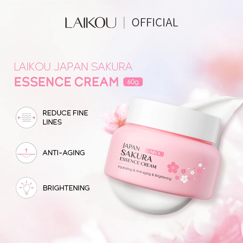 LAIKOU Japan Sakura Hydrating Face Cream Nourishing Skin Rejuvenate Essence Cream 60g