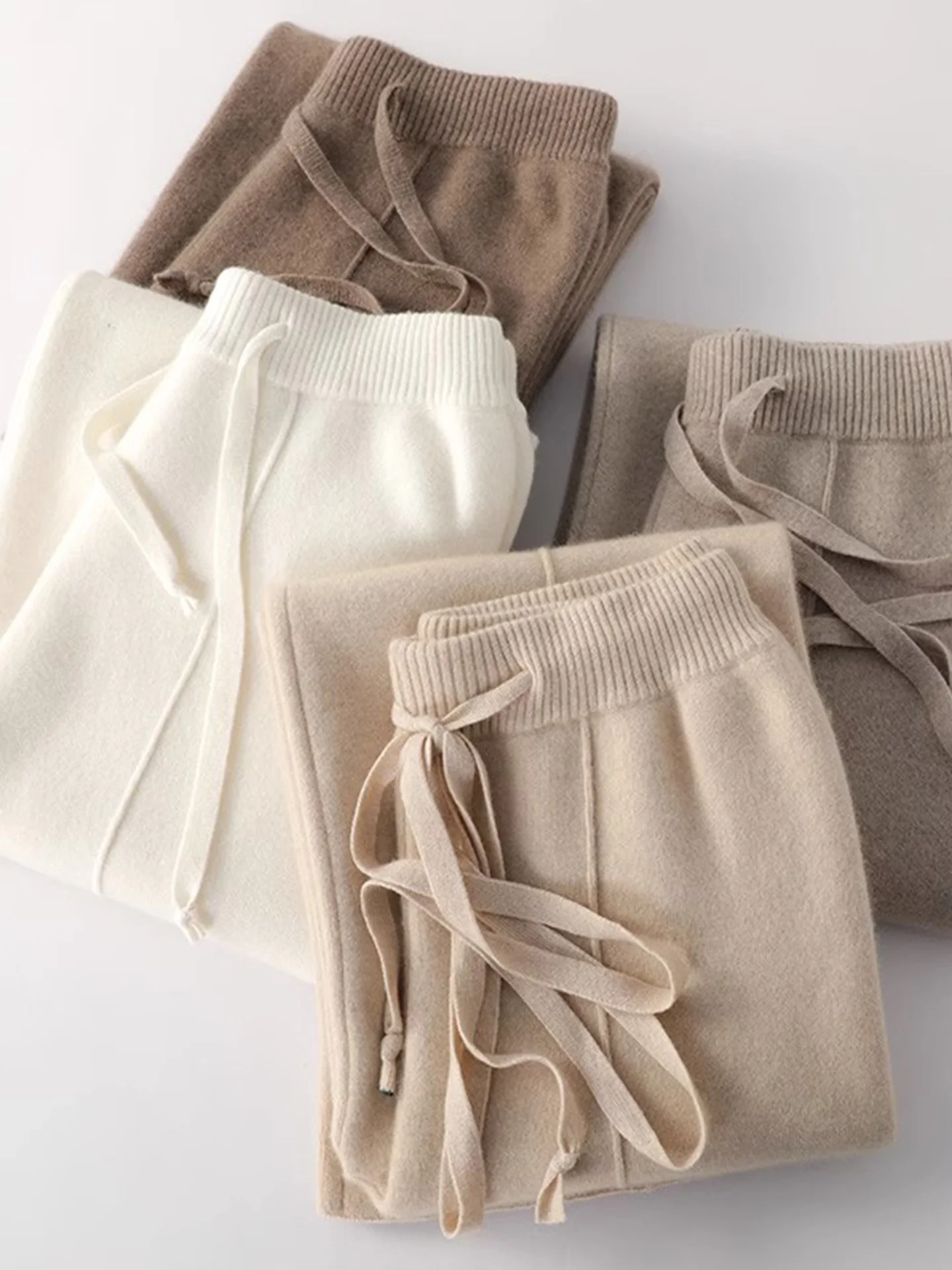 

Рекомендованные Эмили Клуд утепленные мягкие широкие брюки для женщин, осенне-зимние, с высокой талией, вязаные, удобные, для повседневной носки