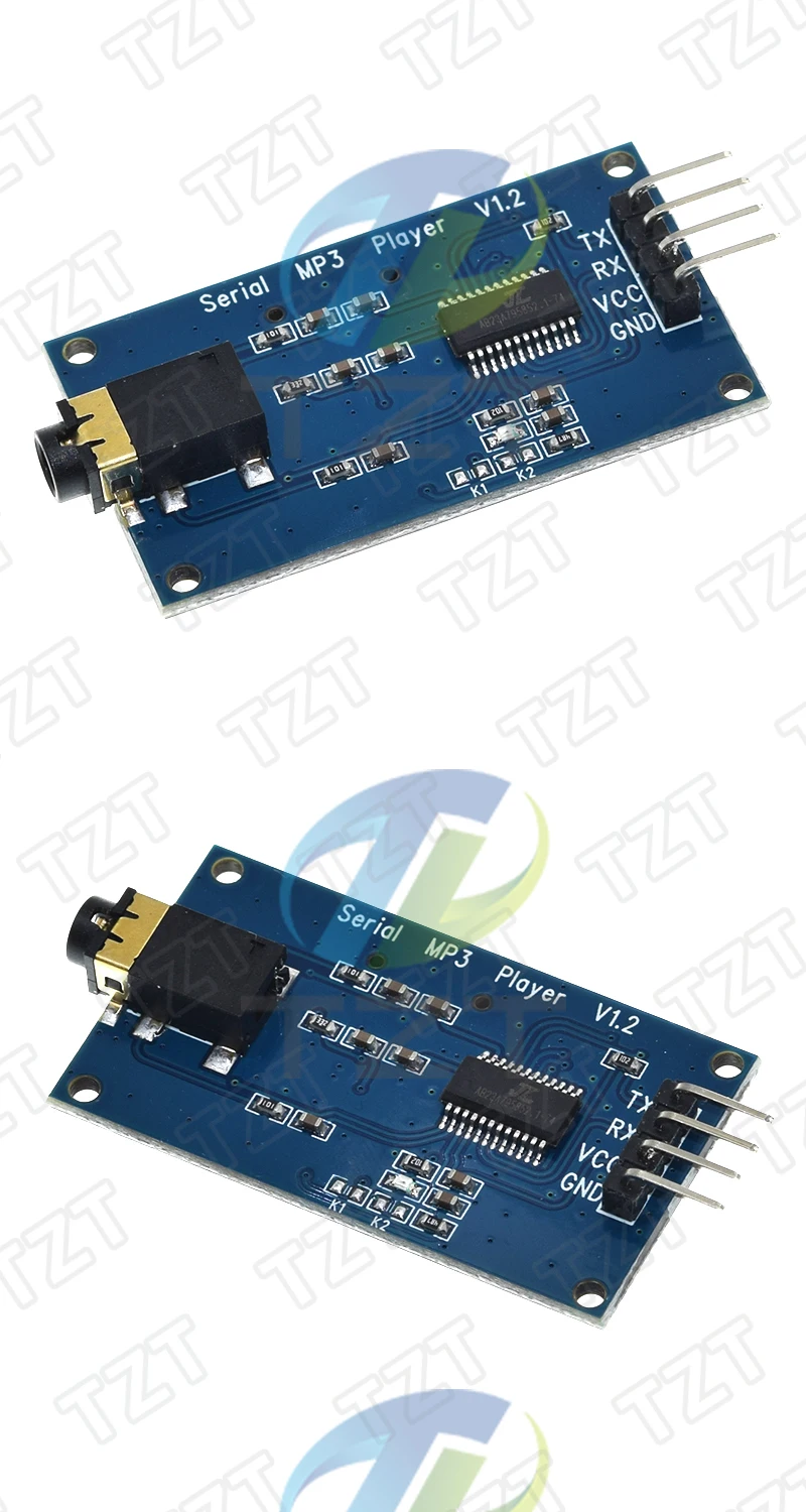 TZT 1/3PCS YX6300 YX5300 UART-Steuerungs-Seriellmodul MP3-Musikplayer-Modul für Arduino/AVR/ARM/PIC CF – Detail 5