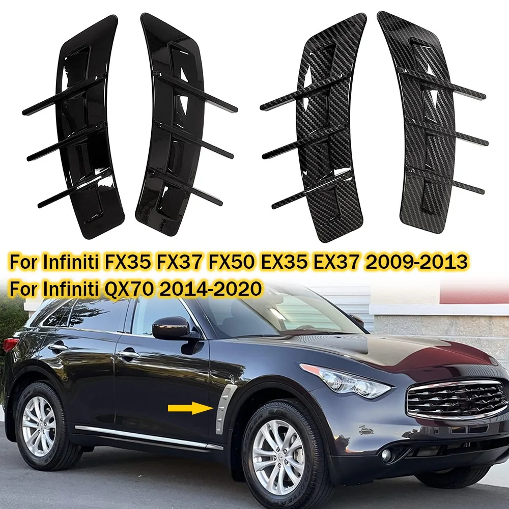 Listwa ozdobna bocznego błotnika drzwi samochodowych, osłona wlotu powietrza, do Infiniti FX35 FX37 FX50 EX35 EX37 2009-2013 QX70 2014-2020