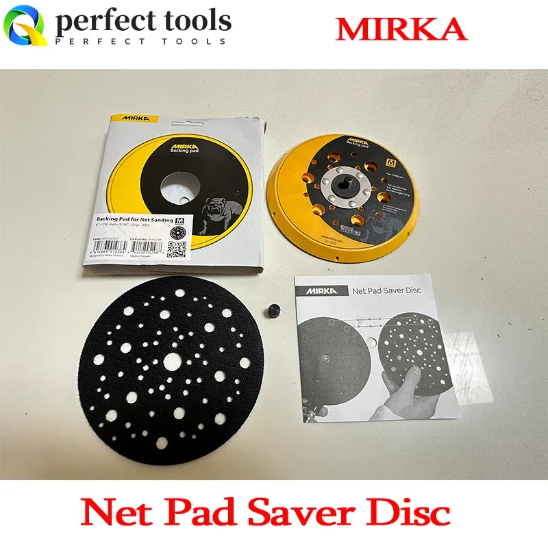 original-mirka-6-inch-tray-pneumatic-electric-sander-disc-150mm-sandpaper-machine-base-accessories