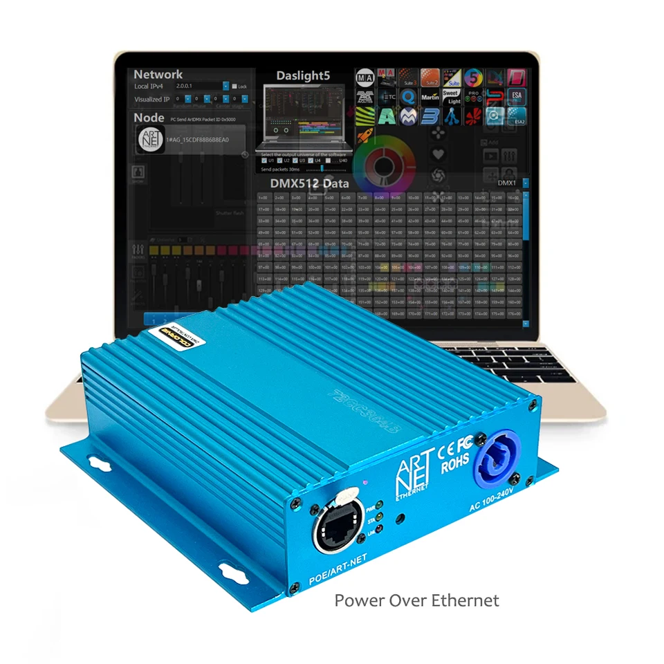 4 Universe MA2/MA3 X Bridge Power Over Ethernet 2048 Artnet To