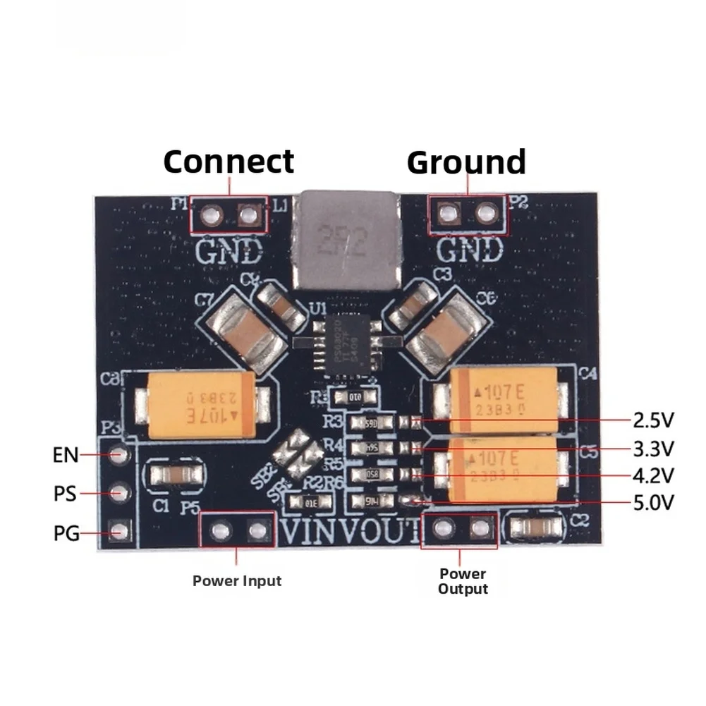TPS63020 Auto Boost Step Down Converter 1.8V To 5.5V Input 2.5V 3.3V 4.2V 5V Output 3A Low Ripple For DIY Electronics Power Supp