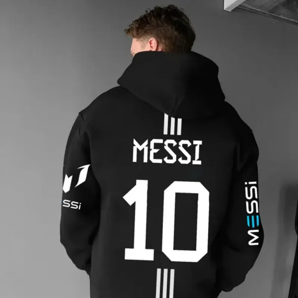 The Latest Men's 3d Printed Pattern Football Superstar Messi Fashion Personality Hoodie Men's Casual Outdoor Sports Hoodie