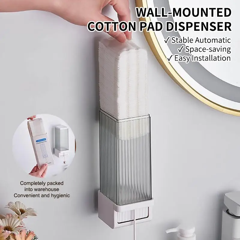 Automatic Cosmetic Cotton Box Easy Installation Dustproof Makeup Remover Storage Pad Organizer Holder