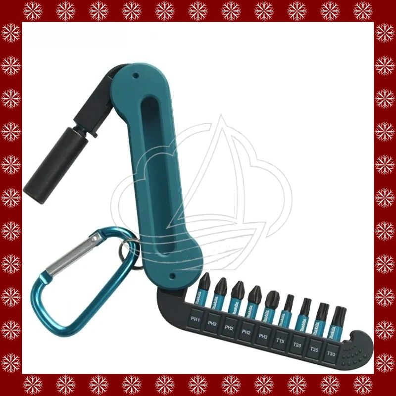10Pcs 25mm Impact Black Screwdriver Bit Set, Electric Driver Drill Bits Sleeve Keychain Power Tool Accessories
