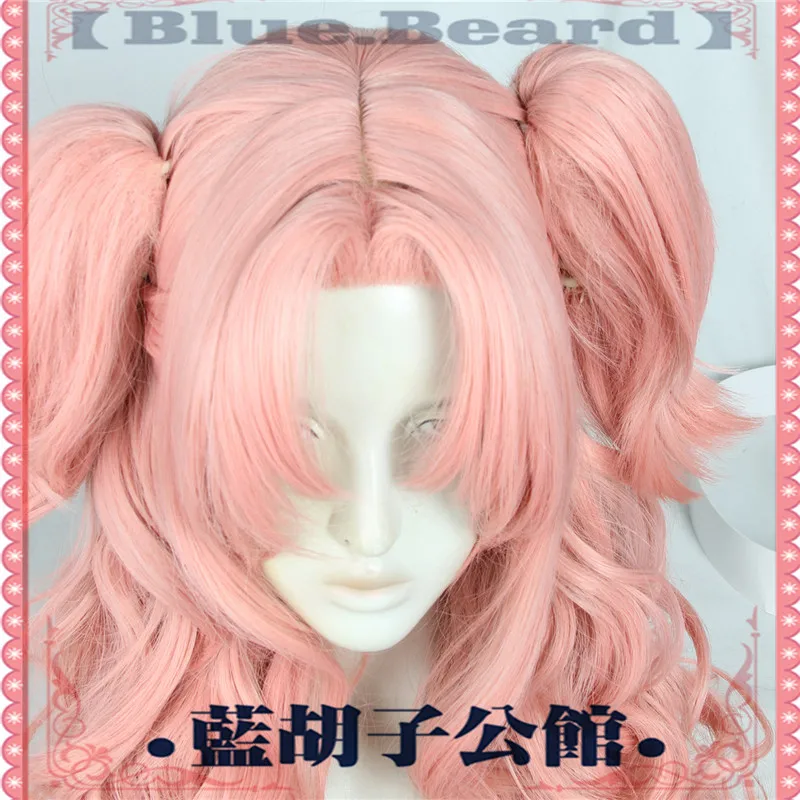 Anime Witch Hat Atelier Tetia Cosplay Wig 75cm Long Pink Wavy Ponytails Synthetic Wigs for Halloween image 5