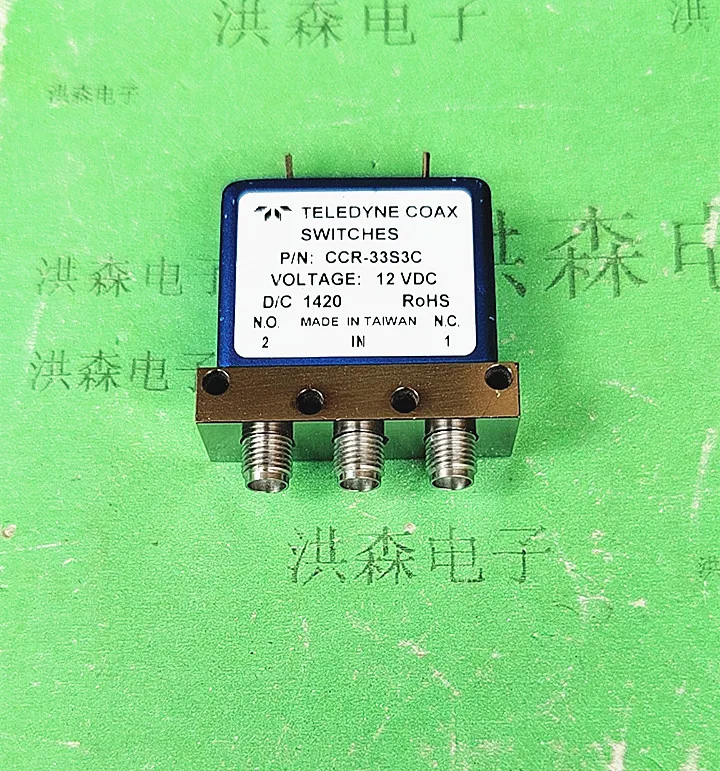 

TELEDYNE CCR-33S3C 12V 18GHz RF SPDT SMA RF microwave coaxial switch