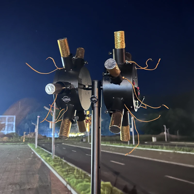 Afstandsbediening Grote Ronde Dubbele Wiel Koude Fontein Podium Effect Machine