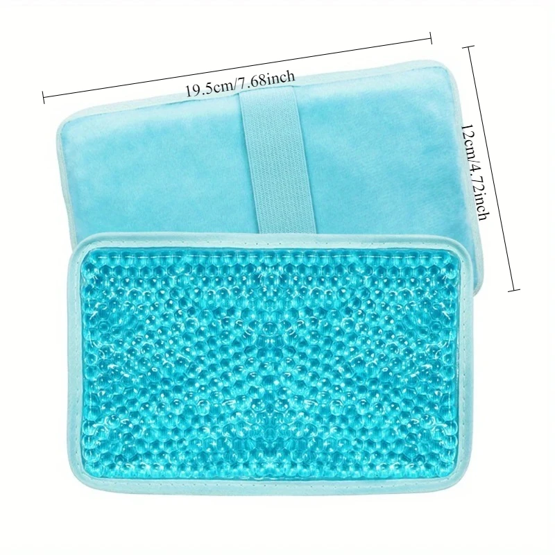 قناع العين للعلاج البارد والساخن، عبوة ثلج جل قابلة لإعادة الاستخدام، وسادات تبريد للعين والوجه والرقبة للإصابات الرياضية والاسترخاء في العين