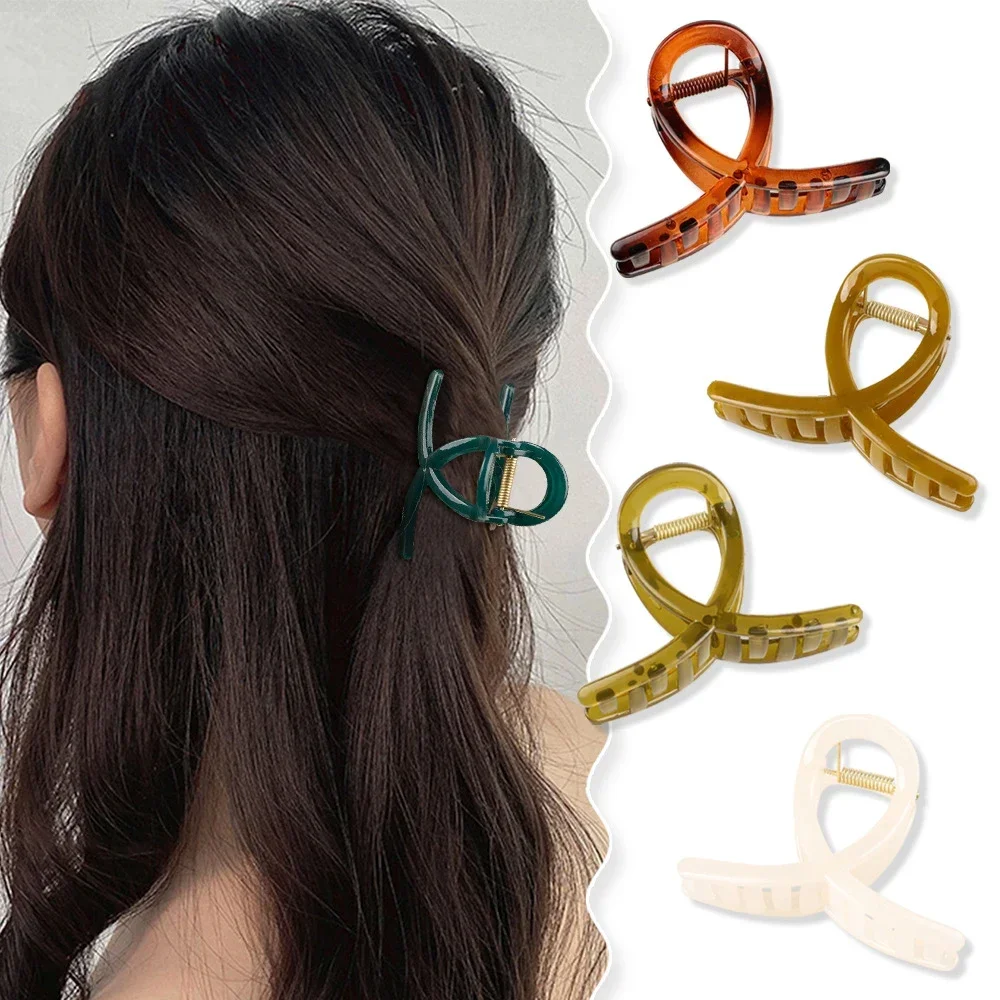 2024 moda pequenas garras de cabelo menina rabo de cavalo titular grampos de cabelo tubarão clipe elegante casual acessórios para o cabelo headwear