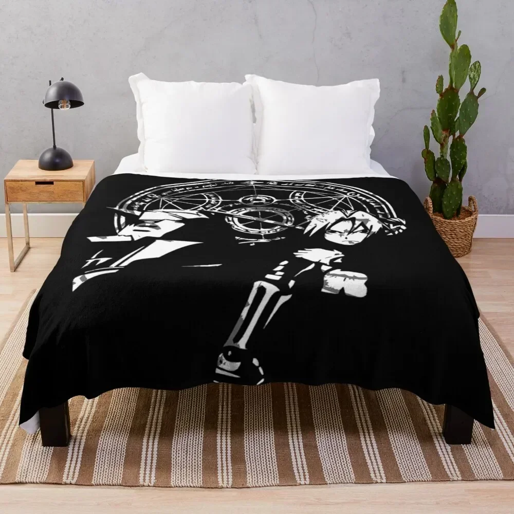 ed and al elric brothers Throw Blanket Soft Bedroom Blanket for Night Sleeping