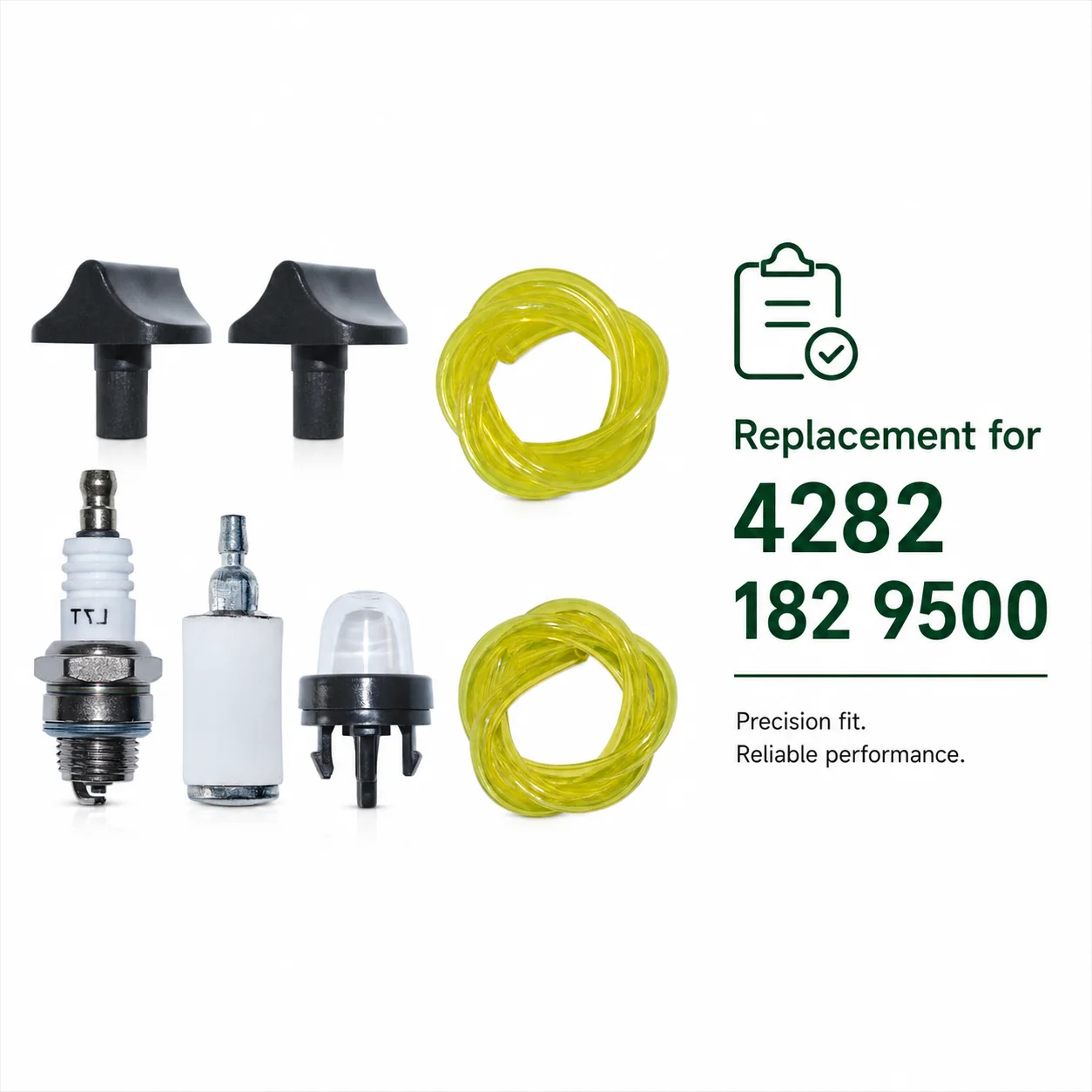 4282 182 9500 Fuel Filter Fuel Line Spark Plug Primer Bulb Choke Knob Kit Replacement Parts For Stihl BR600 BR550 BR500 Blower
