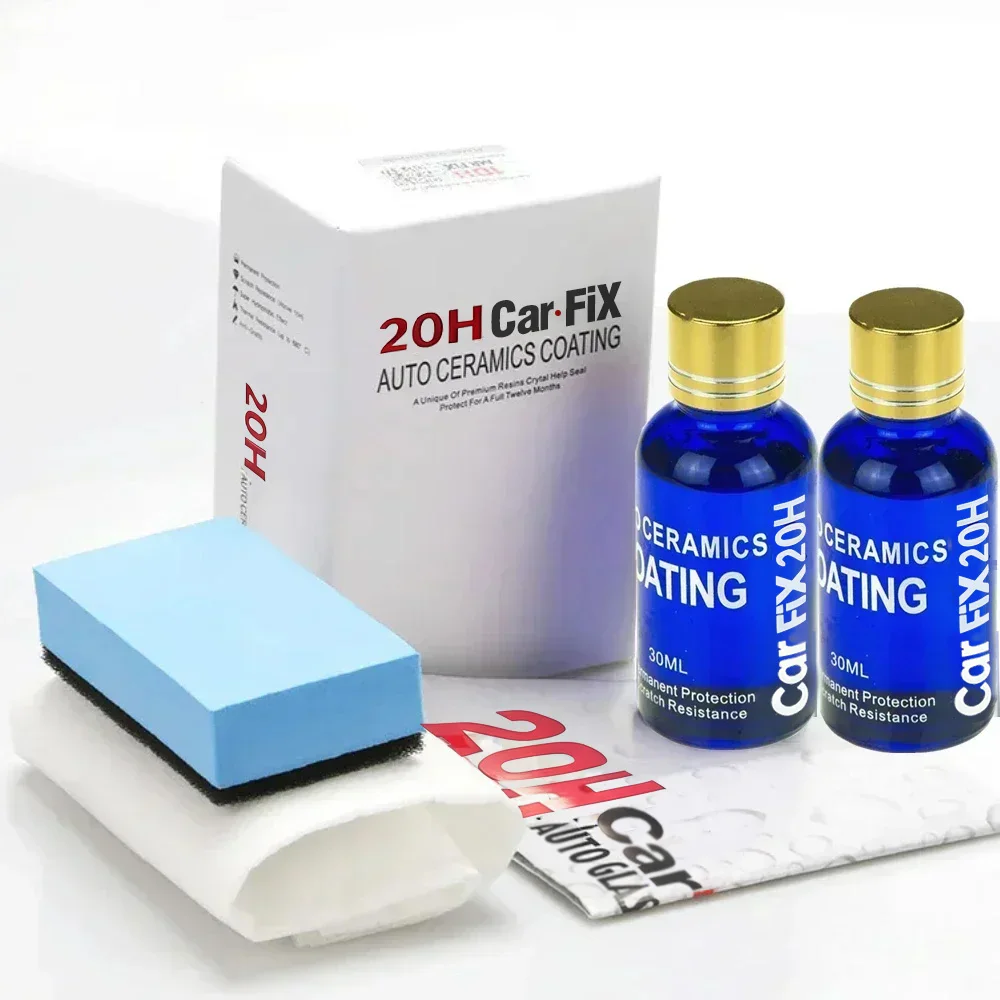 2Pcs 20H Ceramics for Car Polish Liquid Ceramic Coat Hydrophobic Glass Coating Paint Protective Foil Care Anti-scratch Auto Wax