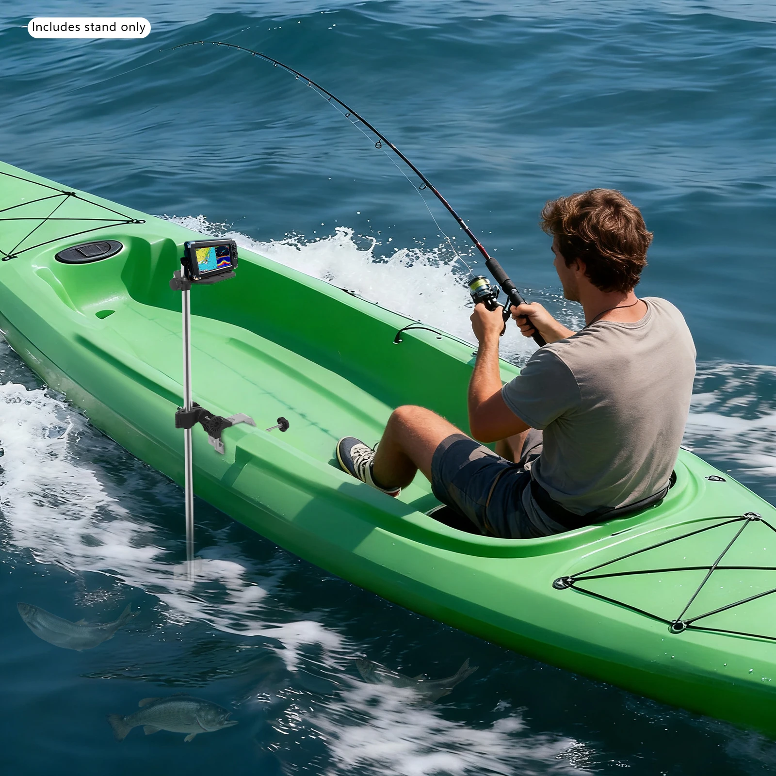 

Универсальный 360° ° Вращающийся портативный кронштейн для крепления преобразователя для эхолота, легкий и регулируемый для рыбалки на байдарках и лодках