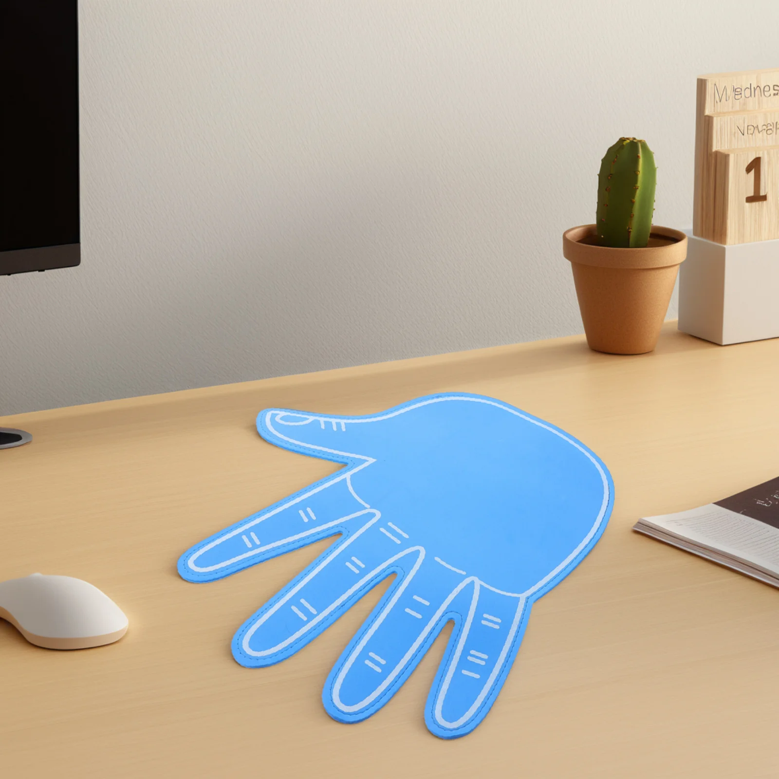 Luva gigante de espuma para líder de torcida, cinco dedos, azul, eva, ventilador de espuma, eventos esportivos, suprimentos para torcer os dedos