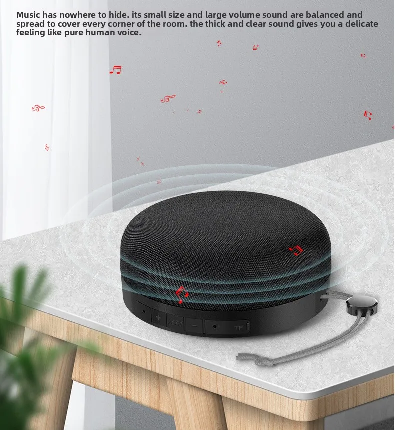 Portable Mini Fabric Bluetooth Speaker Outdoor Home TWS Stereo Wireless Soundbox